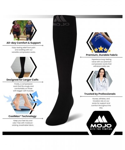 Mojo Premium Compression Socks - Boost Performance & Recovery with 20-30 mmHg Coolmax Support - Medical Quality Socks for Men...