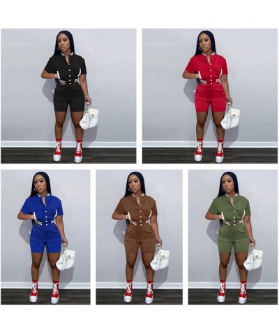 Womens 2 Piece Varsity Tracksuit Outfits Fashion Patchwork Long Sleeve Bomber Jackets Bodycon Pants Set Sweatsuits Short-red ...