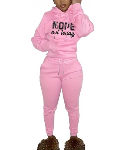 Sweat Suit for Women 2 Piece Set Print Long Sleeve Hoodie Pullover Bodycon Jogger Sweatpants Tracksuit Outfit Pink $22.95 Act...