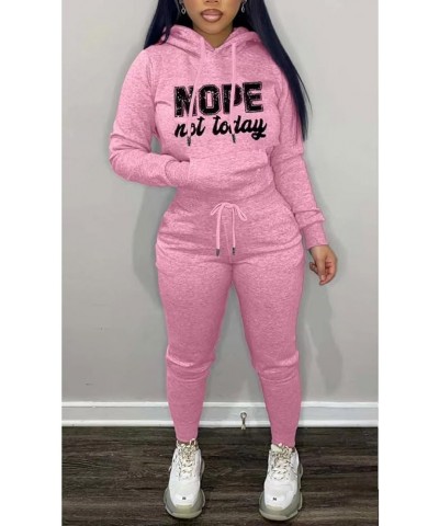 Sweat Suit for Women 2 Piece Set Print Long Sleeve Hoodie Pullover Bodycon Jogger Sweatpants Tracksuit Outfit Pink $22.95 Act...