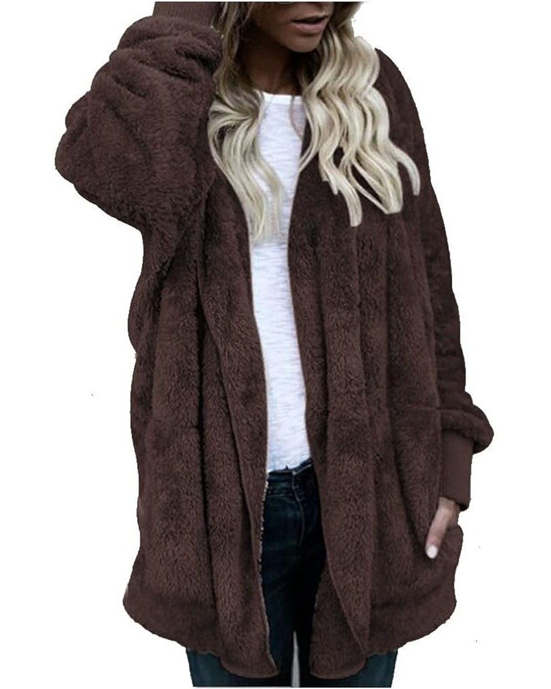 Winter Coats Plus Size Winter Coat Fashion Women Sweater Button Coat Hooded Pullover Tail Women's Cardigan Over Size Sweater ...