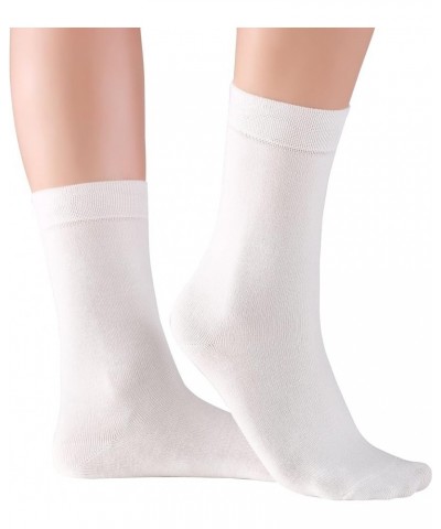 Women's Thin Bamboo Dress Socks - Casual Color Crew Socks, Comfort Seam White (3 Pack) $15.82 Socks