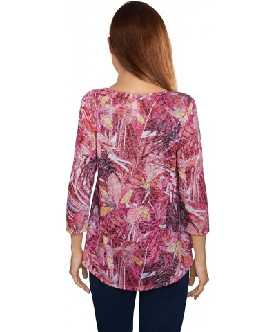 Women's Plus Size Casual Hot Pink Multi $20.05 Blouses