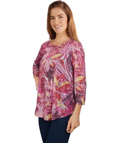 Women's Plus Size Casual Hot Pink Multi $20.05 Blouses