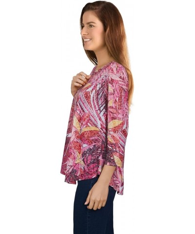 Women's Plus Size Casual Hot Pink Multi $20.05 Blouses