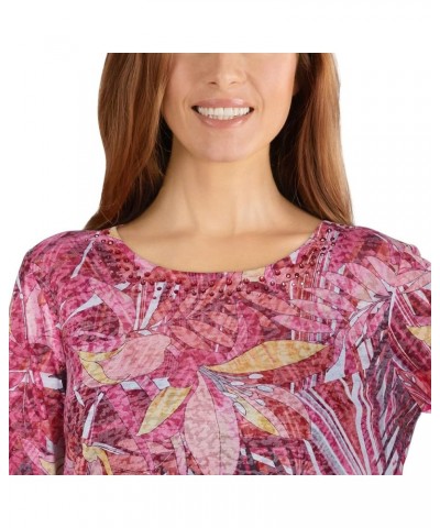 Women's Plus Size Casual Hot Pink Multi $20.05 Blouses