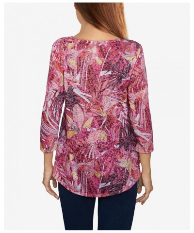 Women's Plus Size Casual Hot Pink Multi $20.05 Blouses