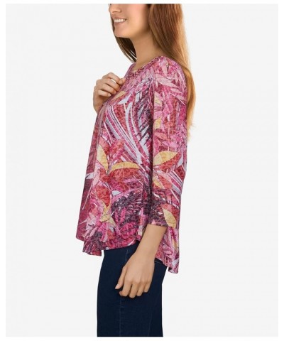 Women's Plus Size Casual Hot Pink Multi $20.05 Blouses