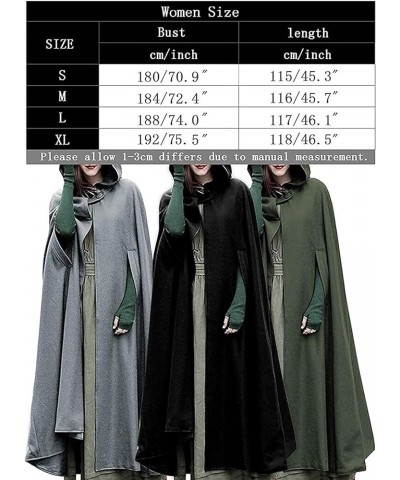 Women Gothic Hooded Open Front Poncho Cape Coat Outwear Jacket Cloak Red $24.01 Coats