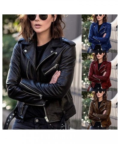 Casual Women's Short Leather Jacket Real Faux Leather Women's Jacket Cool Stylish Vintage Sporty and Slim fit Jacket for Wome...