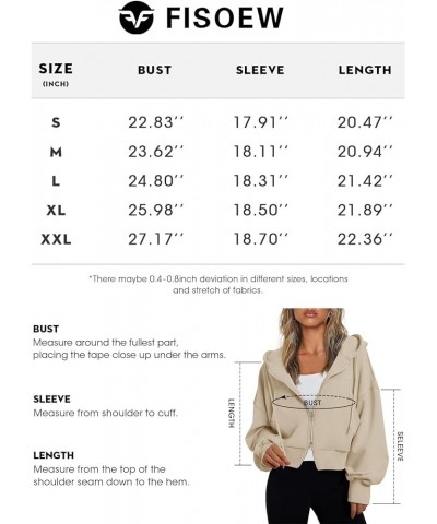 Women's Crop Zip Up Hoodies Casual Long Sleeve Hooded Cropped Sweatshirts with Pockets Grey $22.79 Activewear