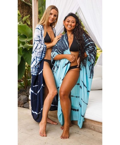 Womens Loose Kimono Oversized Cardigan Casual Tie Dye Beach Coverups Plus Size Grey $21.42 Swimsuits