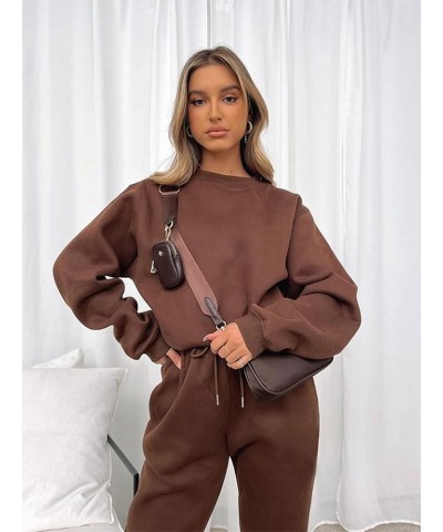 Sweatsuits for Women Set 2 Piece Jogging Suit Long Sleeve Pullover Sweatshirts Sweatpants Tracksuit Casual Outfits Brown $25....