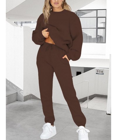 Sweatsuits for Women Set 2 Piece Jogging Suit Long Sleeve Pullover Sweatshirts Sweatpants Tracksuit Casual Outfits Brown $25....