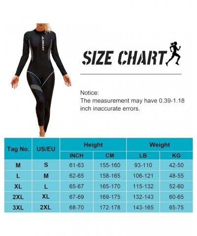 Women's Full Body Wetsuit Surfing Diving Suit Scuba Dive Skin Rash Guard One Piece Long Sleeve Zip Quick Dry Sunsuit Grey Sma...