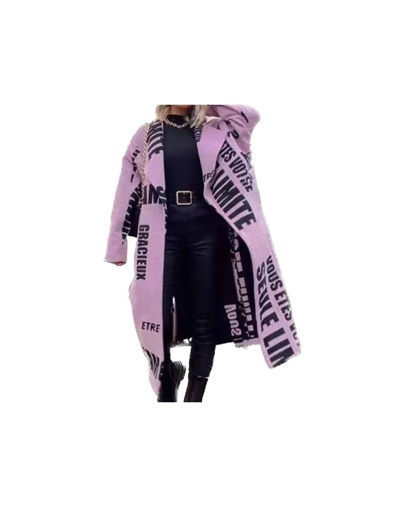 Womens Vintage Long Trench Winter Coat Woolen Lapel Windbreaker Jacket Trench Overcoat B02 $20.40 Coats