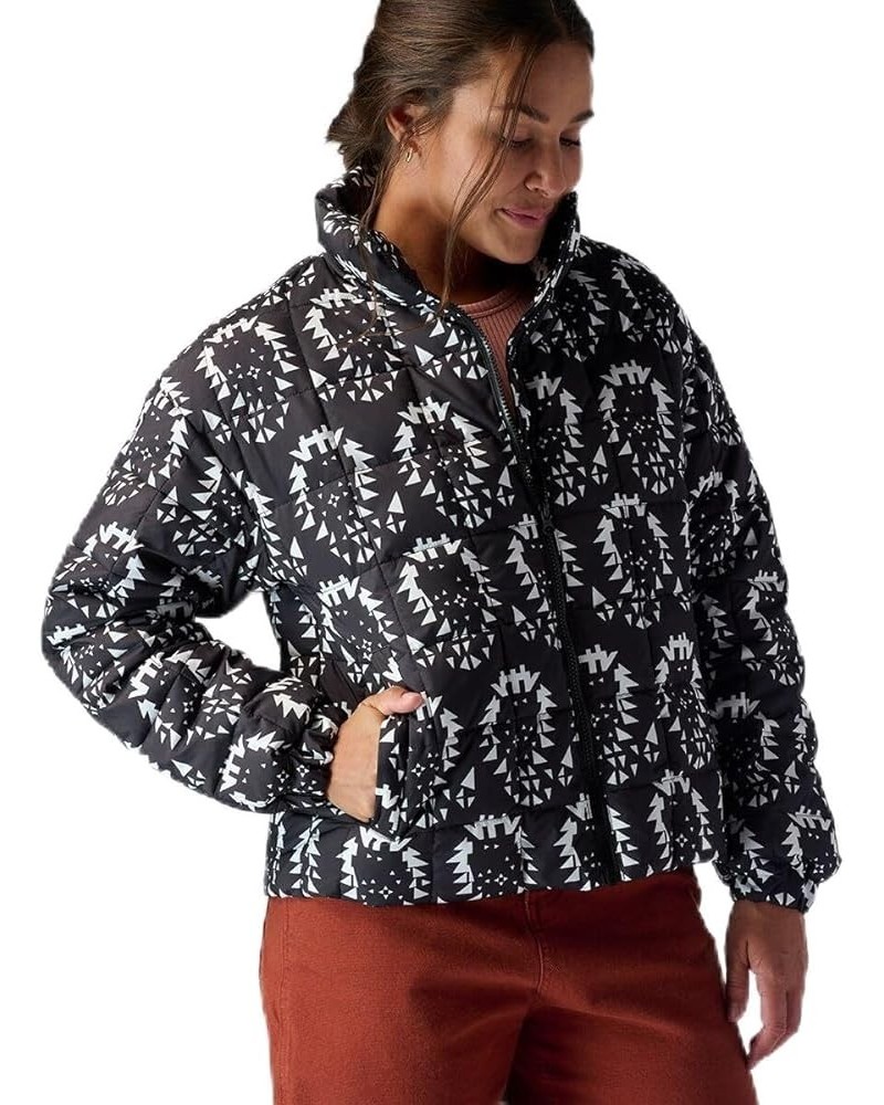 Printed Quilted Puffer - Women's Midnight Navy Nordic Print $23.60 Jackets