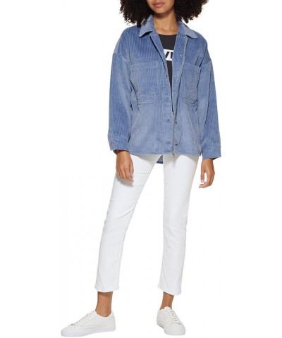 Women's Cotton Corduroy Shirt Jacket, Rose Mist, Small Country Blue $44.69 Jackets