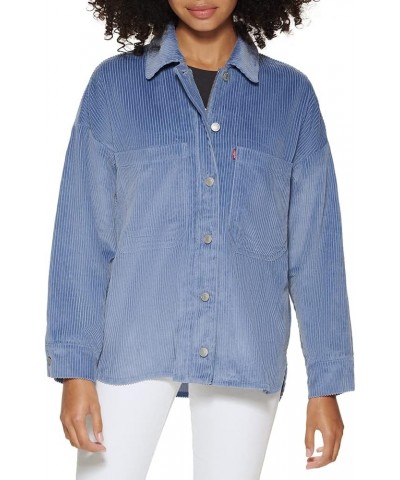 Women's Cotton Corduroy Shirt Jacket, Rose Mist, Small Country Blue $44.69 Jackets