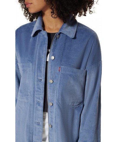 Women's Cotton Corduroy Shirt Jacket, Rose Mist, Small Country Blue $44.69 Jackets