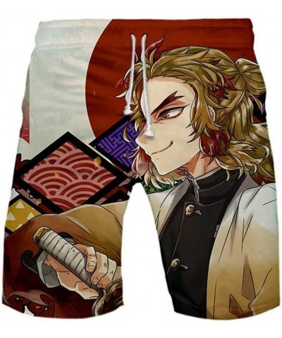 Anime 3D Printed Beach Shorts Swim Trunks for Demon Slayer Summer Boardshorts Jersey Short Pants 1119-16 $9.66 Swimsuits