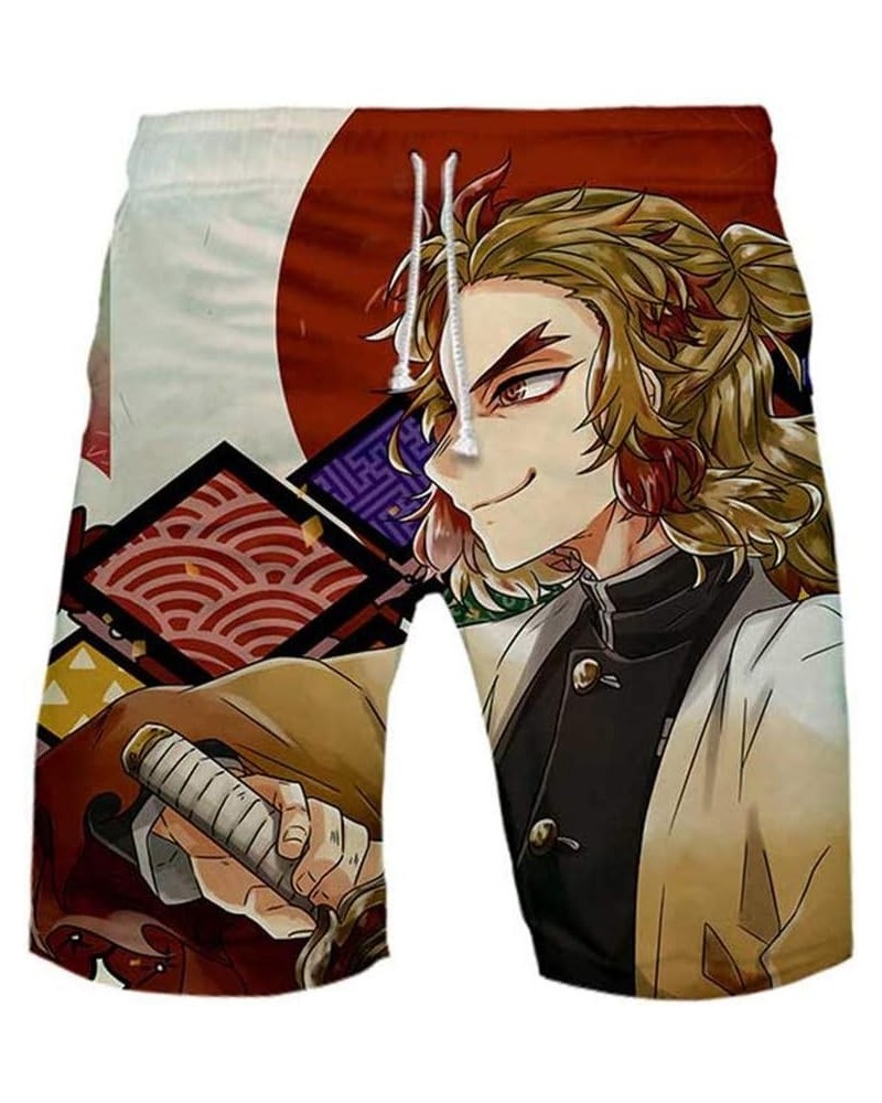 Anime 3D Printed Beach Shorts Swim Trunks for Demon Slayer Summer Boardshorts Jersey Short Pants 1119-16 $9.66 Swimsuits