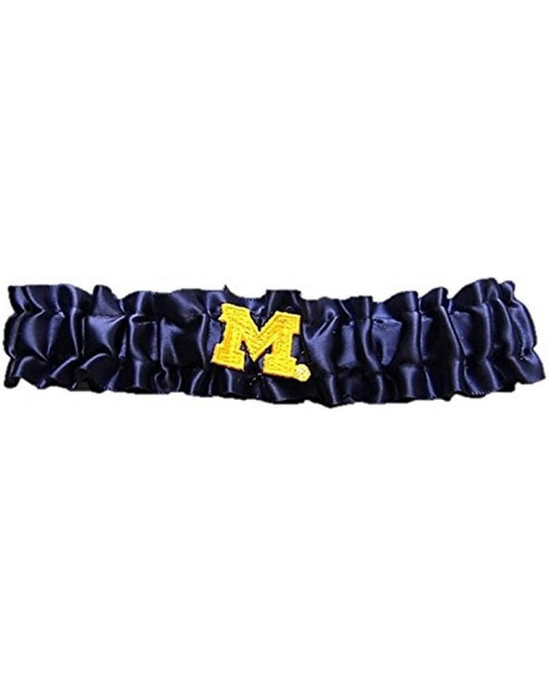 Michigan Dainty Satin Garter , Navy/Yellow Gold $8.07 Activewear