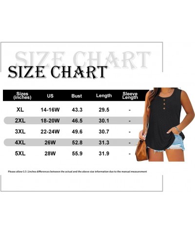 Plus Size Tank Tops for Women Hollow Out Sleeveless Shirts Crewneck Embroidery Tee Tunics Casual Camisole Tank XL-5XL 4-solid...