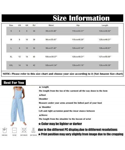 Women's Casual Jumpsuit 2023 Sleeveless Vest Square Neck Pleated Wide Leg One-Piece Belt Pocket Overalls 1-yellow $11.19 Over...