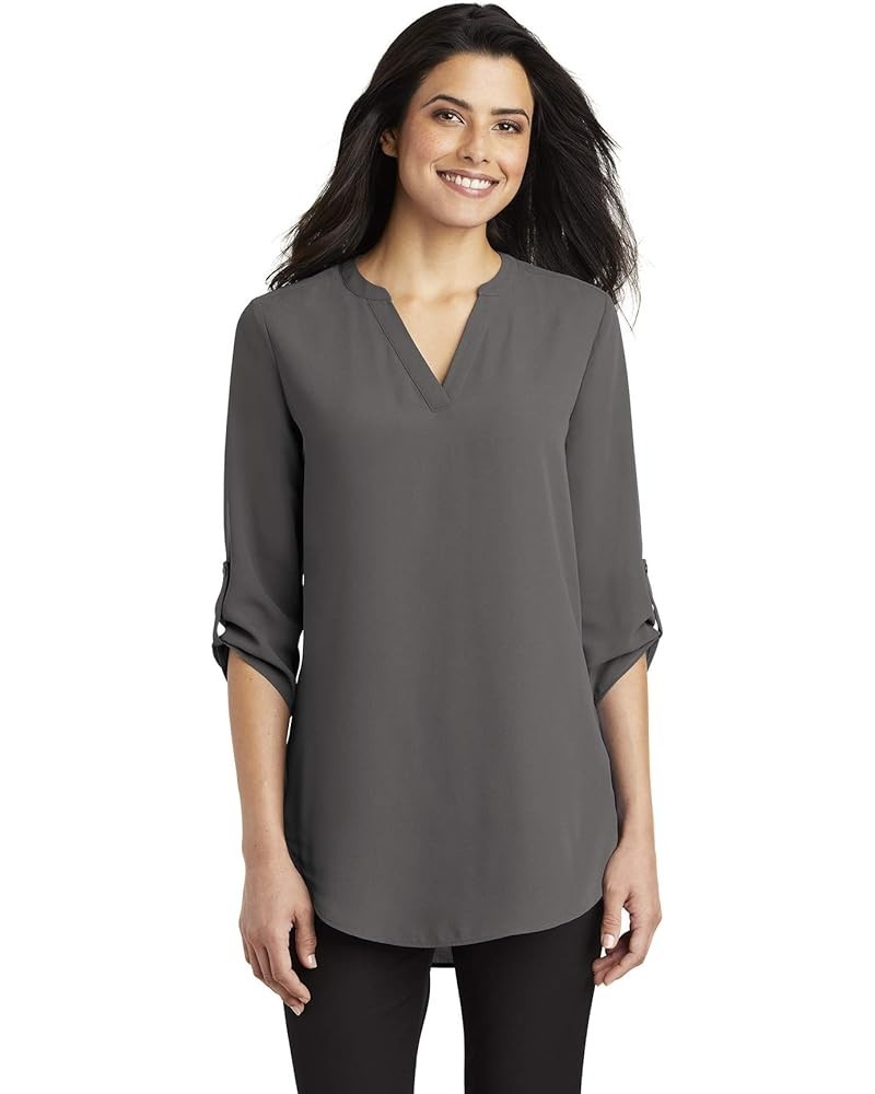 Women's 3/4-Sleeve Tunic Blouse Sterling Grey $15.07 Tops