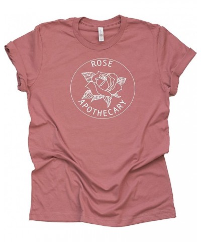 Rose Apothecary Shirt David Rose T-Shirt Novelty Shirt Short Sleeve Print Casual Top Mauve $14.01 T-Shirts