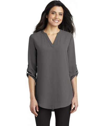 Women's 3/4-Sleeve Tunic Blouse Sterling Grey $15.07 Tops