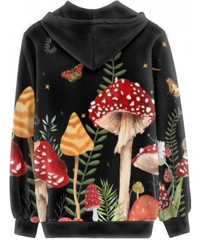 Zip Up Hoodie Women Long Sleeve Drawstring Sweatshirt Jackets Streetwear 0 Mushroom $16.27 Hoodies & Sweatshirts