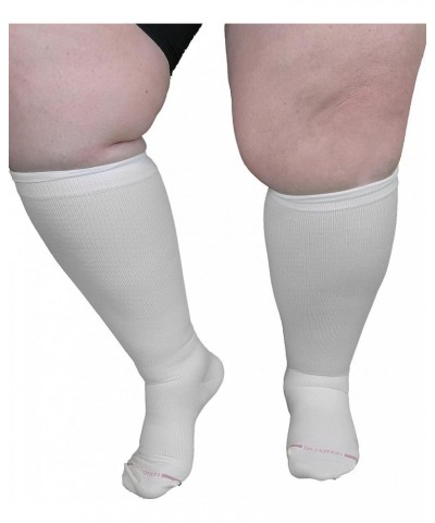 4 Pairs Women's Plus Size Wide Calf Compression Knee High Socks Graduated Support Solid Beige $26.09 Activewear