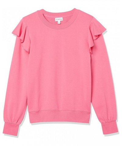 Women's Plus Size Ruby Ruffle-Shoulder Supersoft Stretch Sweatshirt Rose Pink $16.99 Hoodies & Sweatshirts