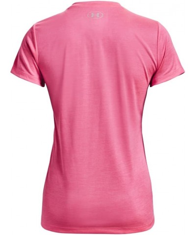 Women's UA Twist Tech™ V-Neck (643) Pink Punk / White / Metallic Silver $12.24 Activewear