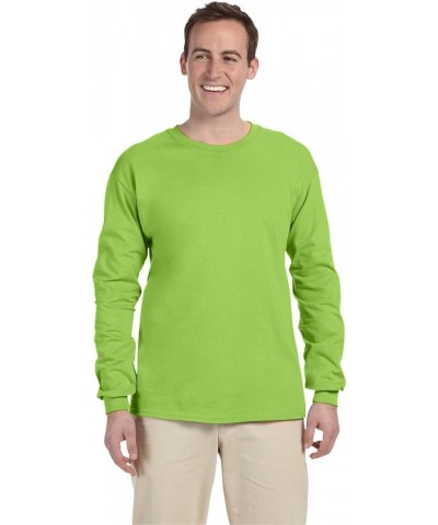 HD Cotton Long Sleeve T-Shirt - 4930R Neon Green $9.62 T-Shirts