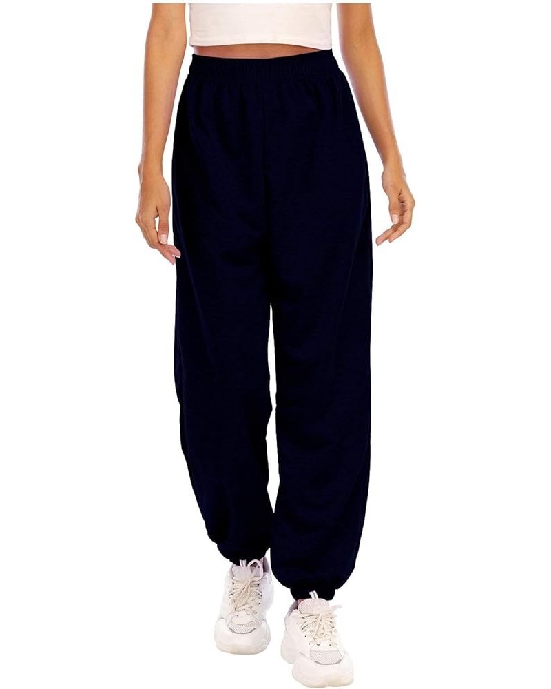 Womens Casual Cinch High Waist Hip Hop Dance Sport Running Jogging Harem Pants Sweatpants Jogger Pants Baggy Trousers Navy $1...