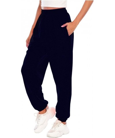 Womens Casual Cinch High Waist Hip Hop Dance Sport Running Jogging Harem Pants Sweatpants Jogger Pants Baggy Trousers Navy $1...