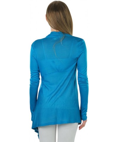 Women's Long Sleeve Open Front Lightweight Cardigan Shawl Style Extra Long - Jade $10.99 Sweaters