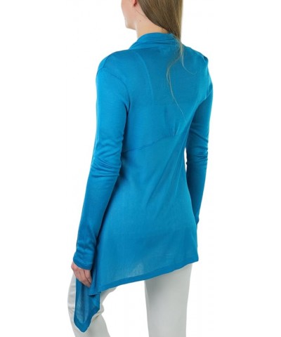 Women's Long Sleeve Open Front Lightweight Cardigan Shawl Style Extra Long - Jade $10.99 Sweaters