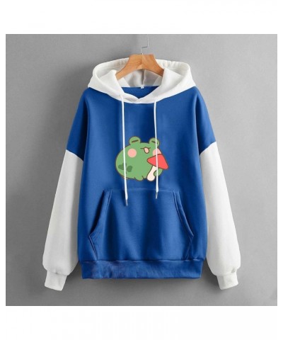 Women Lovely Hoodies, Women's Teen Girls Cute Frog Frog Hoodie Sweatshirts Loose Pullover Tops Shirts 6*blue $12.09 Hoodies &...