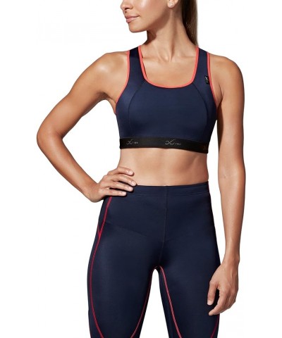 Women's Xtra Support High Impact Sports Bra True Navy/Hot Coral $22.28 Lingerie