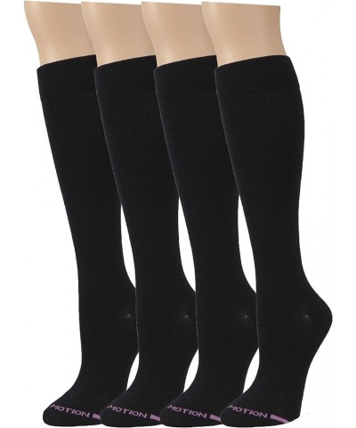 4 Pairs Graduated Compression Knee-hi Women's Socks Black $18.14 Socks