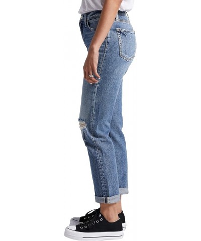 Women's 90s Boyfriend High Rise Straight Leg Jeans Blue $23.99 Jeans