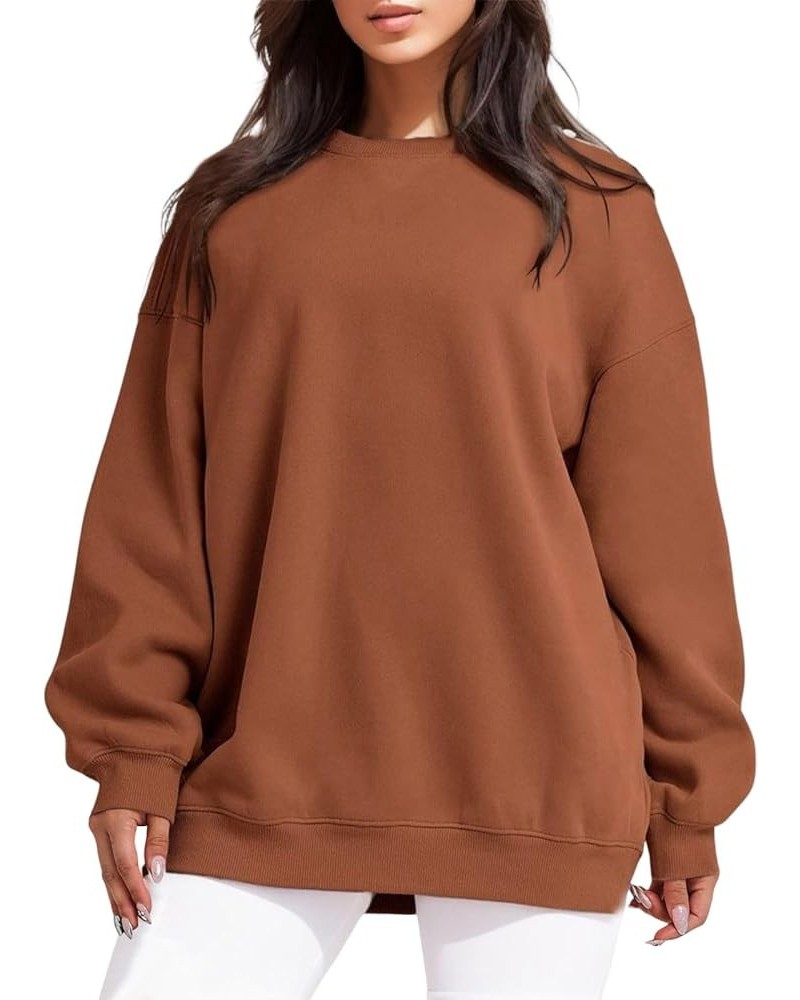 Womens Oversized Sweatshirts 2023 Crewneck Pullover Tops Side Split Fall Fashion 2023 2023 Fall Casual Clothes 3228-adiemd-f-...