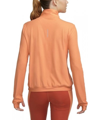 Women's Dri-FIT Element Running 1/2 Zip Mid Layer Top Shirt Orange Trance/Light Orange Chalk $29.40 Activewear