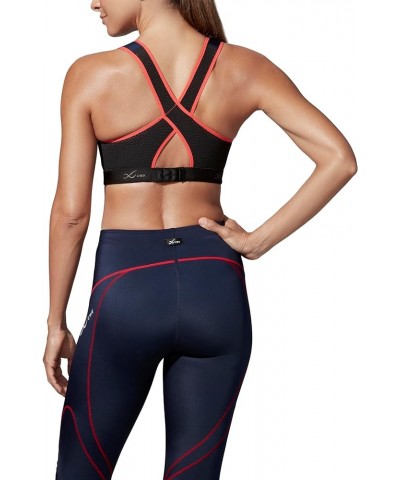 Women's Xtra Support High Impact Sports Bra True Navy/Hot Coral $22.28 Lingerie