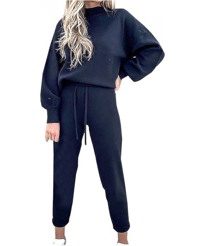 Sweat Suit for Women 2 Piece Set Plus Size Tops Crewneck Sweatshirts With Lounge Baggy Sweatpants Fall Fclothes 2023 3-dark B...