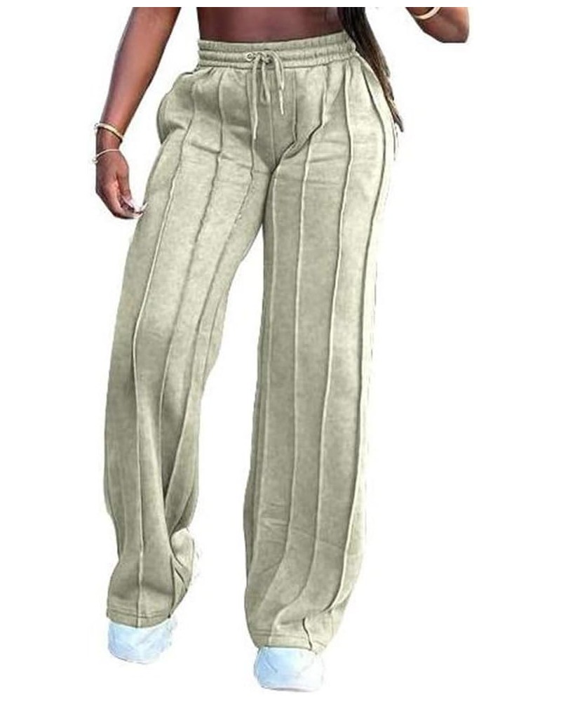 Women's Wide Leg High Waisted Casual Flowy Straight Leg Pants 722 Grey $19.94 Pants